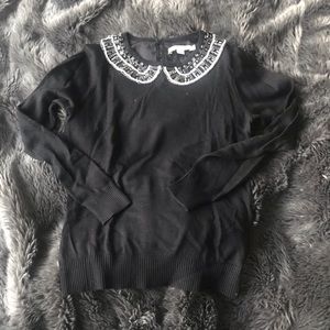 Boden sweater with beaded Peter Pan collar